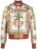 AMIRI graphic-print silk bomber jacket