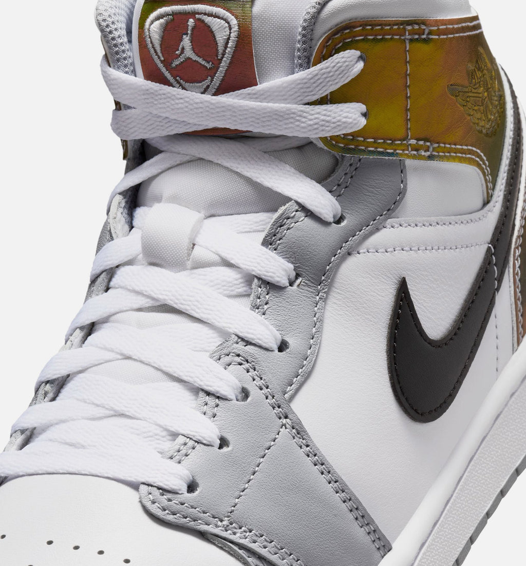 Air Jordan 1 Mid SE Men's Lifestyle Shoe - Black/White/Wolf Grey