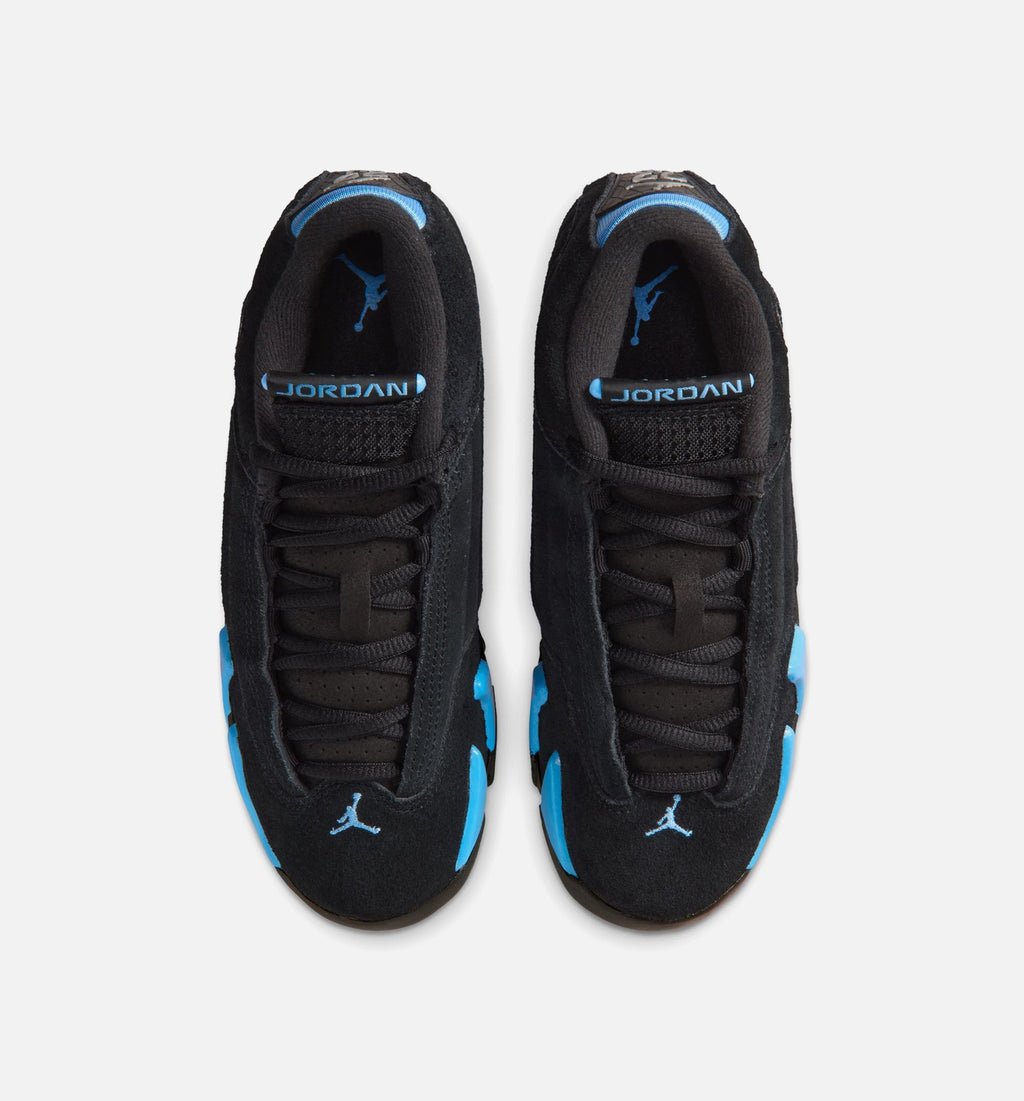 Air Jordan 14 Retro Grade School Lifestyle Shoe - Black/White/University Blue