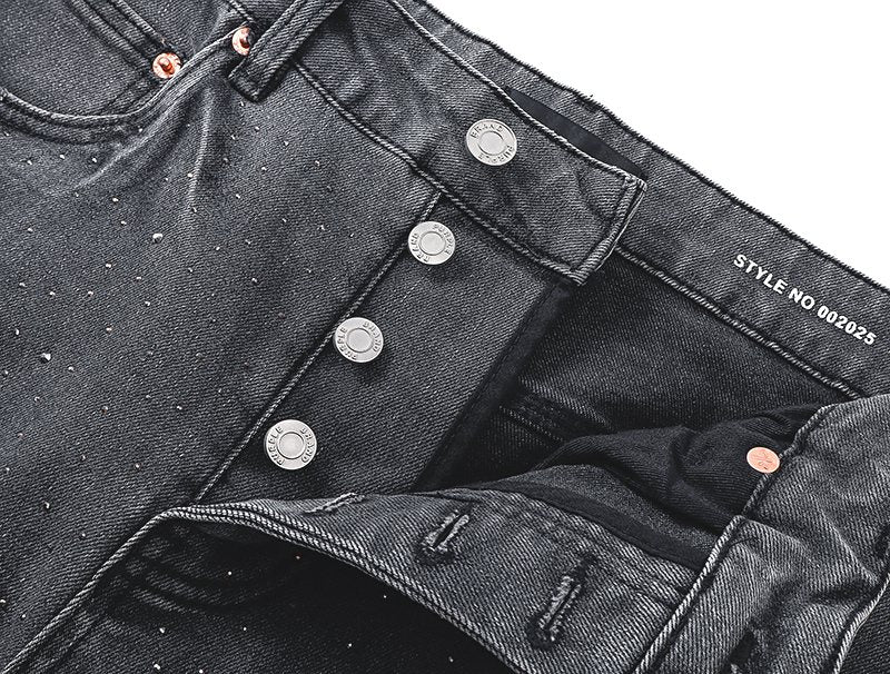 Purple Brand Gray Rhinestone Flared Jeans